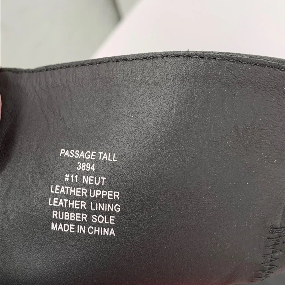 ABEO Passage tall knee high boots black leather wedge comfort zipper EUC 11